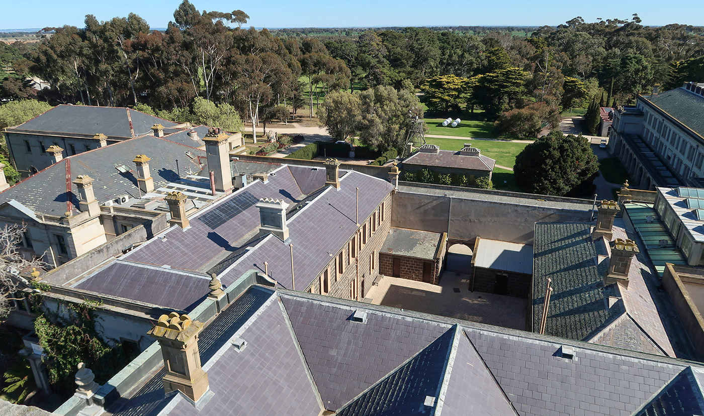 Werribee Mansion roofs